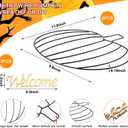 Halloween Pumpkin Wreath Frame Thanksgiving Pumpkin Frame Metal Wire Pumpkin Wreaths Frame Form Floral Fall Pumpkin Wreath with Welcome Sign for Halloween Craft Window Door Holiday Decoration