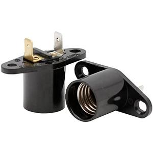 Microwave Light Bulb Socket Lamp Holder Replacement,JNXQWE E17 bakelite lamp Holder,Surface Mounted Narrow Wall lamp Holder,250V-75W (Size A)