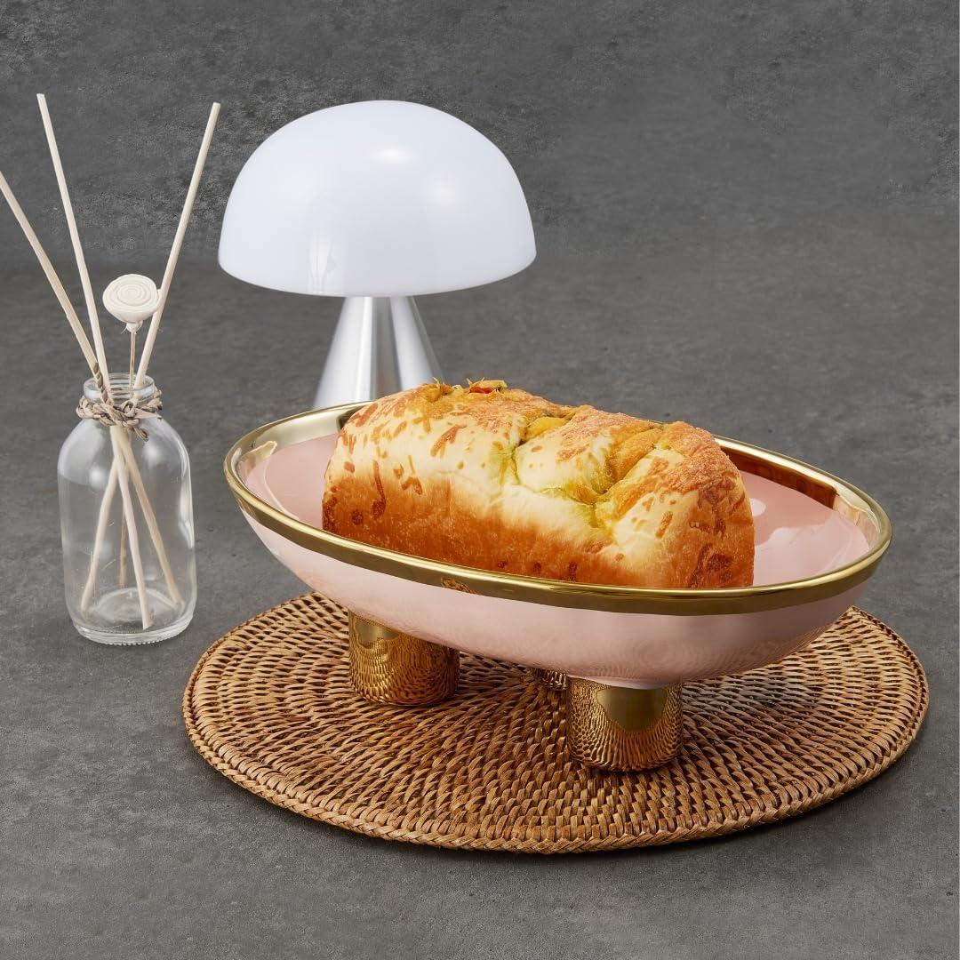 Ceramic Fruit Bowl  10 Pink Decorative Bowl for Kitchen Counter  Modern Pedestal Bowl, Fruit Bowls, Catch All Bowl, and Fruit Basket for Kitchen Counter Ceramic Fruit Bowl  10 Pink Decorative Bowl for Kitchen Counter  Modern Pedestal Bowl, Fruit Bowls, Catch All Bowl, and Fruit Basket for Kitchen Counter