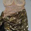 High Slit Sexy Evening Gowns Long Prom Dress for Women Formal Elegant (Large, Gold-c6935)