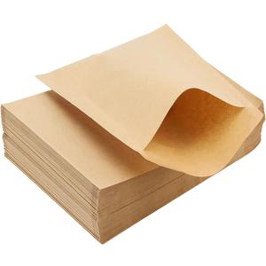 200 Pcs Kraft Paper Cookies Bags - Unbleached Small Paper Bakery Bags for Treats, Baked Snacks, Pastry, Bread (4.7x6.3 Inch)