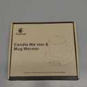 Kepwam Coffee Mug Warmer - 50W Electric Coffee Warmer for Desk 3 Temp Settings & 2-9 Timer Smart Cup Warmer for Desk Candle Warmer Plate with LED Lights Beverage Tea Milk Warmer for Home & Office (Wood)