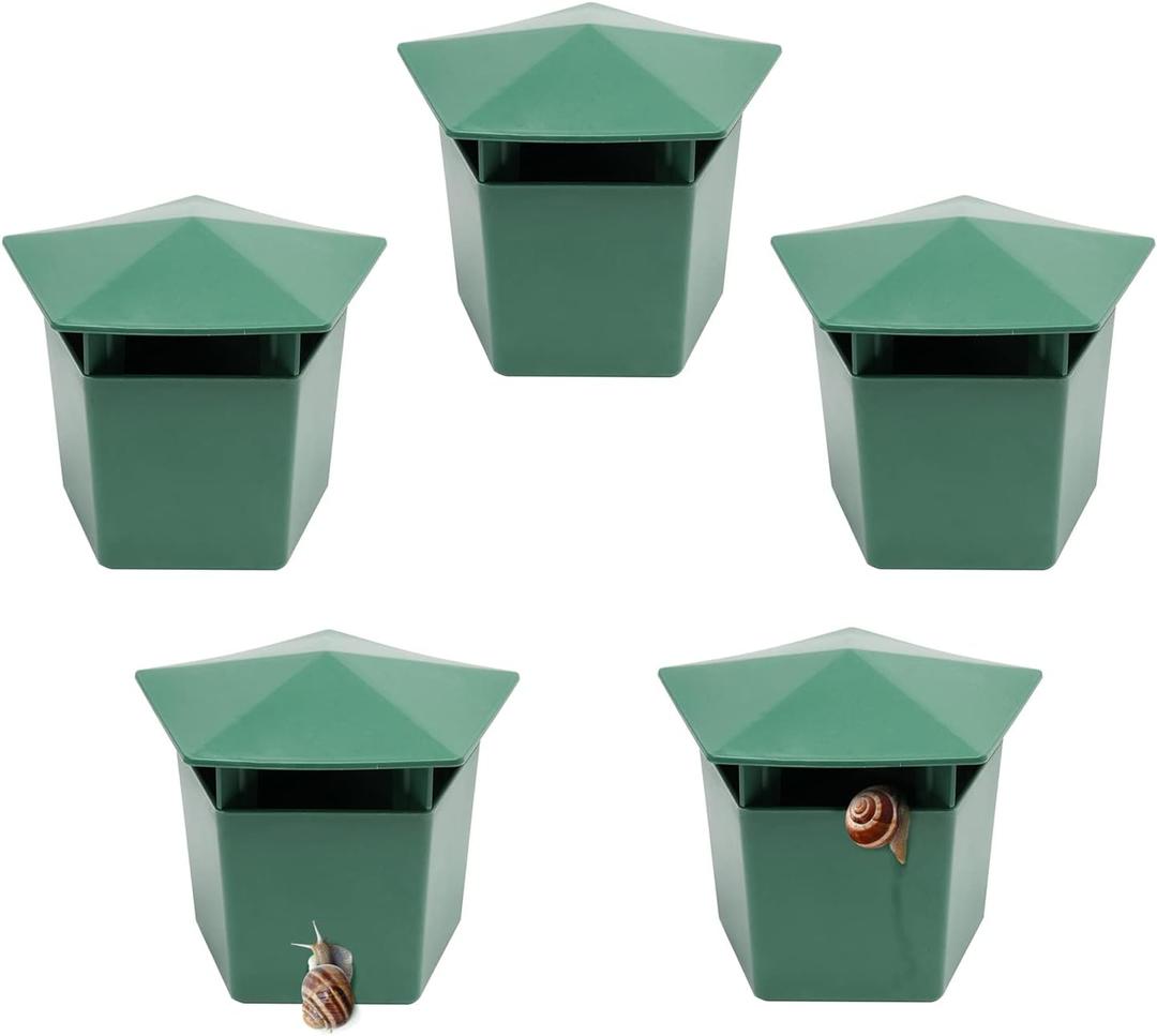Beslands 5 Pcs Plastic Box 3.9" x 2.4" x 2.8" (Green)