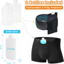 Urine Test Complete Kit - 2 Urine Empty Bottles of 3.5 oz Each, 1 Hi-Stretch Hidden Leg Strap, 10 Temperature Test Strips and 1 Storage Pouch, 1 Lining Pocket Boxer Brief for Travel Testing (L)