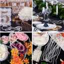 Craft String Pearls 10MM Pearl Bead, 33 Feet White Faux Pearl Garland Spool Roll Strand Wedding Party Decoration, Christmas Tree Decorations