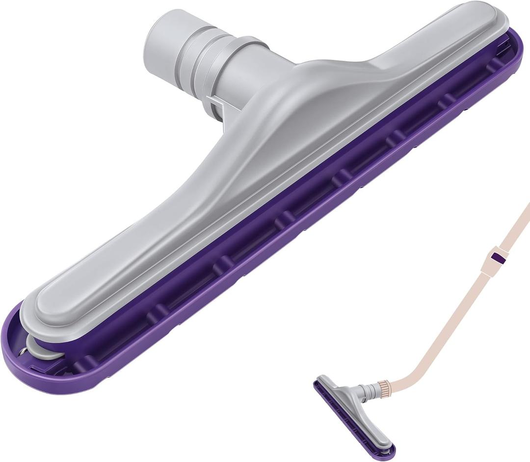 Replacement Floor Tool Compatible with ProTeam 101446 E-Z Glide Backpack Vacuums 10 QT & 6 QT, 14" Hard Floor Tool Compatible with Commercial Cleaners(Nylon Brush,Purple Gray)
