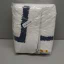 Color&Geometry White Bathroom Rugs 36x24, Extra Soft Absorbent Microfiber Bath Rugs, Non-Slip Bathroom mat, Washable Plush Bath Mats for Bathroom, Shower, Bathtub, Laundry, White Blue