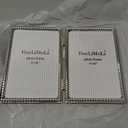 4x6'' Silver Rope Design Metal Picture Frames 2 Pack with Hi Quality Velvet Backing and Real Glass Front,Silver Photo Frame 6x4'' for Desktop Display Or Wall Hanging