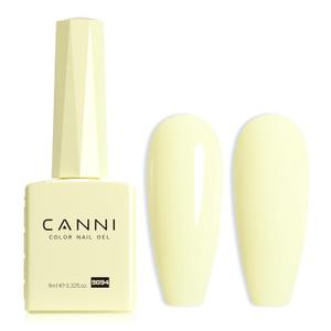 CANNI Pastel Yellow Gel Nail Polish, 1Pcs Light Yellow Gel Polish Color Nail Polish High Gloss Soak Off U V Nail Manicure Salon DIY (9094- Barley White)