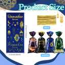 Mooliwe 144 Pcs Ramadan Mubarak Party Favor Gifts Bulk 48 Eid Ramadan Muslim Pencils 48 Mubarak Wristbands 48 Cellophane Gift Bag for Party Decorations Supplies(Conventional Style)