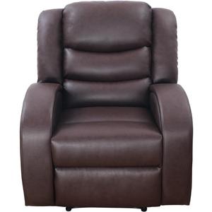 Brown Faux Synthetic Leather 1-Piece Couch Living Room Sofa Set GS4112 for Living Room/House/Bedroom/Office/Apartment(Brown,GS4112-C)