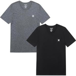 Hurley Men's 2 Pack Cotton Crewneck Short Sleeve T-Shirt
Black And Grey, XL