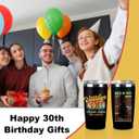 Vintage 1995, 31st Birthday Gifts for Men Him, 31st Birthday Decorations Tumbler, 20 oz Stainless Steel Insulated Coffee Mug, Gifts for 31 Year Old Man Friend, Travel Cup, Black Drinking Cup for Car