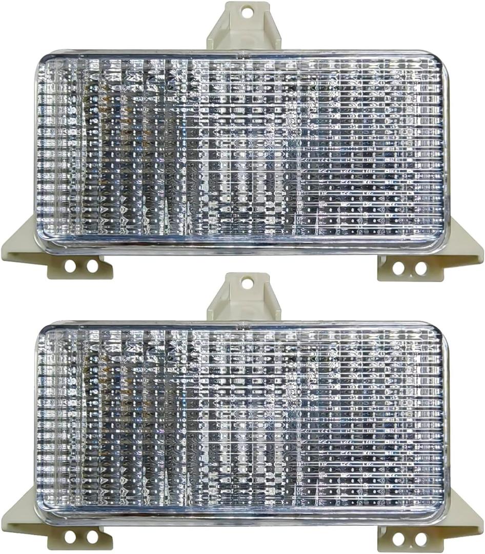 Clear Lens Front Marker Signal Light Lamp Assembly Compatible with 1983-1988 Chevy Blazer Jimmy Suburban Replace GM2520122 915908