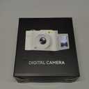 4K Digital Camera for Photography, Small Vlogging Camera with Flip Screen for YouTube, 50MP 16X Zoom, Portable Travel Cameras with 32GB SD Card for Beginners(White)