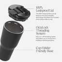 BrMate Nav 25oz 100% Leak Proof Insulated Travel Tumbler with Magnetic BevLock Lid - Double Wall Cup-Holder Friendly Stainless Steel Mug (Lavender)