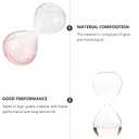 Tofficu 2 Pack Glass Liquid Timer Hourglass 5.5 Inch Bubbling Sand Clock for Home Office Desk Relaxation and Birthday