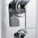 T2470 Chrome Shower Handle 3-Function Transfer Valve Shower Trim Kit, Compatible with Moen T2470 Genta LX Posi Temp Series, 2521, 2551, 2571, or 2581 Valve Required (Valve Not Included)