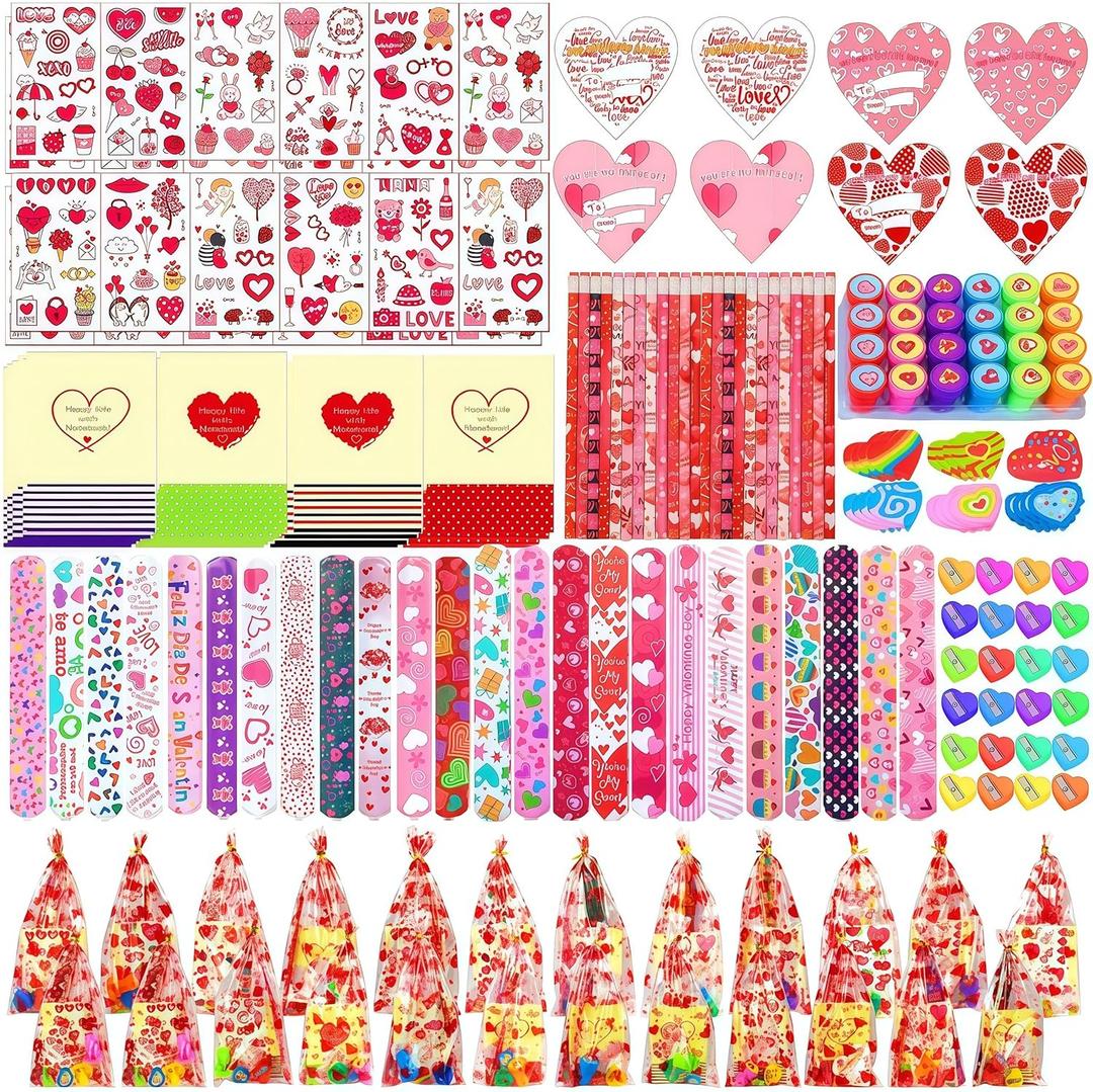 266 Pcs Valentines Day Party Favor Goodie Bag Gift Box