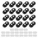 uxcell 5Sets Self Adhesive Caster Wheel, 53x29x15mm Sticky Pulley,360 Rotation Universal Wheel for Coffee Maker Toaster Storage Bins Trash Can(Black)