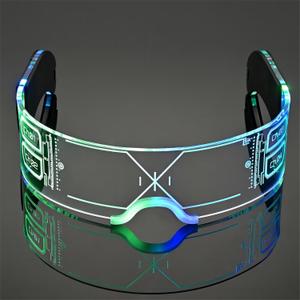Light Up Glasses For Party Led Glowing Glasses For Adults Kids Future Sunglass Multi Color Rave EyeGlass 7 Colors Neon Sunglasses,Gift (Classics Style)