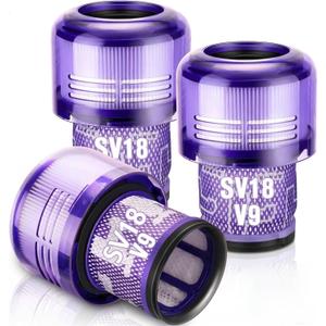SV18 V9 Filter Replacement Compatible with Dyson Digital Slim Cordless Vacuum and SV18 Digital Slim, Part No. 970612-01 for Dyson Digital Slim Filter, 3 Pack