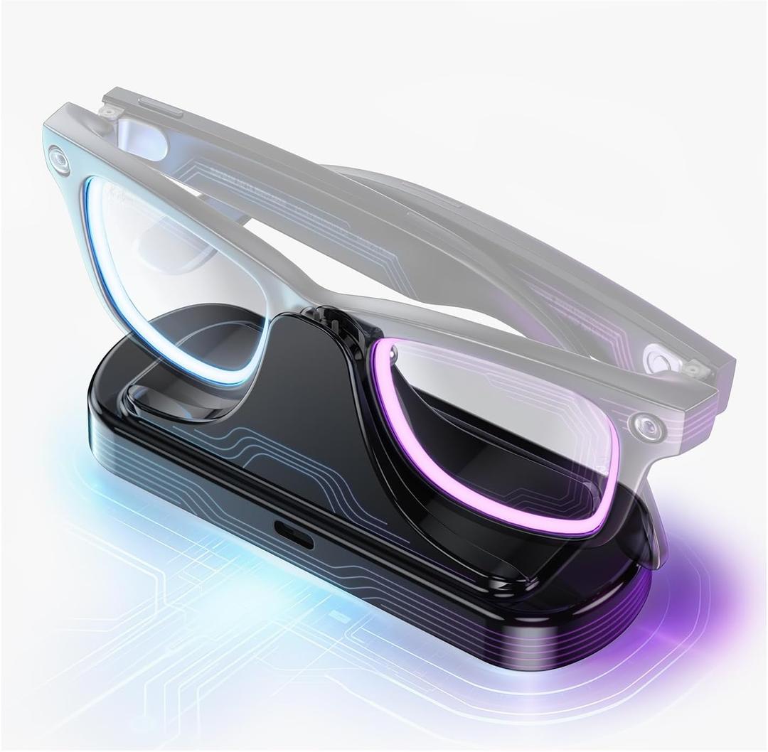 Charger Compatible with RayBan Meta Smart Glasses - Charging Stand Dock Station Compatible with Ray Ban Wayfarer Gen 2 1 - Accessories Cable for Skyler Headliner AI Glass