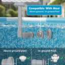 2025 Upgrade Pool Fountain for Above and Inground Pools, 360 Adjustable Wide Waterfall Sprinkler with Extension Tube, Cooling & Relaxation Swimming Pool Accessories (Grey) (Gray)