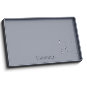 19" x 12" Extra Thick Silicone Mat Waterproof with Raised Edge, Gray
BPA-Free Non-Slip Multi-Purpose Mat for Dog & Cat Feeding, Under Sink Storage & Protection