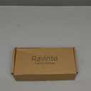 Ravinte 5 Pack Brass 4 Inch Hole Center Champagne Gold Handles Square Cabinet Hardware Stainless Steel Pulls for Kitchen Cupboard Drawers 6-3/8 Inch Overall Length