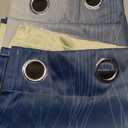 Estelar Textiler Navy Blue and Sage Green Ombre Blackout Curtains 84 Inch Length 2 Panels Set,Thermal Insulated Gradient Drapes for Bedroom,Full Room Darkening Grommet Curtains for Living Room,52Wx84L