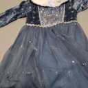 Toddler Snow Princess Costume Girls Blue Queen Dress for Halloween Christmas Cosplay Party Outfits (6-7Y)