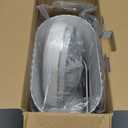 ELPHECO Automatic Motion Sensor Trash Can - 2 Gallon Slimline for Bathroom, Bedroom, Kitchen, Office - White with Gold Trim