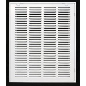 HVAC Premium 16" X 22" Steel Return Air Filter Grille for 1" Filter - Removable Face/Door - HVAC DUCT COVER - Flat Stamped Face - White [Outer Dimensions: 18 5/8"w X 24 5/8"h]