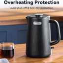 Nueve&Five 1.7L (57oz) Large Electric Kettle Perfect for 7+Cups of Tea and Coffee,2 quarts Double Wall Big Electric Tea Kettle,Auto Shut Off,1200W Hot Water Kettle Electric-Black