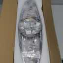 Modern LED Ceiling Light Fixture, Chrome Close to Ceiling Lighting Fixtures, 72W Dimmable Flush Mount Ceiling Light with Remote for Living Room, Bedroom, Dining Room