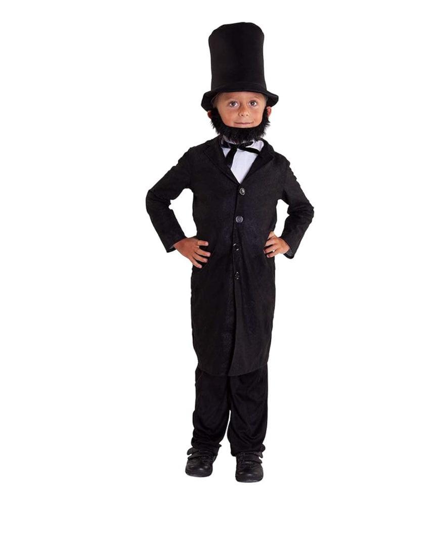 Morph Costumes Abraham Lincoln Costume For Kids - Presidents Day Halloween Outfit For Boys, Historical Dress Up, M