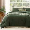 WRENSONGE Queen Comforter Set - 3 Pieces Prewashed Deep Forest Comforter Soft Lightweight for All Seasons, Down Alternative Comforters Queen Size with 2 Pillow Shams