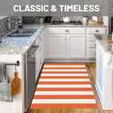 IOHOUZE Fall Door mat 3x5 Ft Orange White Striped Area Rug Washable Front Porch Rug Striped Door Mat Outside Entrance Entryway Doormat for Fall, Halloween, Thanksgiving Porch Decor