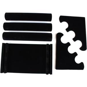 Three Jewelry Display Stand Organizer for Necklaces Bracelets Bangles Watches Black Protective Holder for Display and Storage