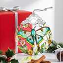 Christmas Ornaments: Stained Glass Ornament, Christmas Tree Ornament, Hanging Ornaments for Home Decor, Xmas Tree Decorations,Exquisite Holiday Decor, Gift & Holiday Present - Monarch Butterfly