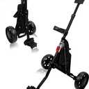 HOW TRUE 2 Wheel Foldable Golf Push Cart Collapsible Golf Trolley Push Pull Golf Cart Golf Hand Cart 2 Wheel Kids Golf cart Golf Bag cart