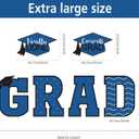 Tatuo 11 Pcs Graduation Yard Sign Decorations Congrats Graduation Lawn Signs 2026 Grad Yard Decor with 23 Stakes for Outdoor Grad Party(Blue,Simple Style)