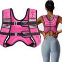 VBSD Weighted Vest Woman 20LB Weight Vest for Women Men Body Weight Vests for Walking Strength Training Running Workout Jogging Fitness Pink