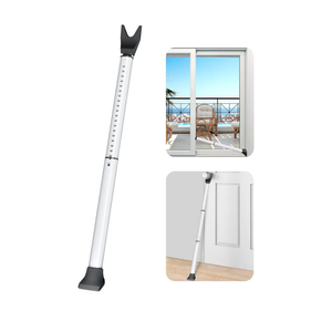 AceMining Upgraded Door Security Bar & Sliding Patio Bar, Heavy Duty Stoppers Adjustable Jammer for Home, Apartment, Travel (1 Pack,White)