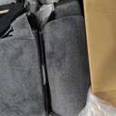 Signature Design by Ashley Tip-Off Power Recliner with Adjustable Headrest, Attached Cushions, Fabric Upholstery, USB Port, 52" W x 42" D x 45" H, Gray (Grey)