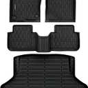 Floor Mats & Cargo Liner Fit with 11th Gen Honda Civic 2022-2025 2026 Sedan (Fits Rear Seats with or Without USB Ports), Full Set All Weather Protection 1st, 2nd Row Car Liners & Trunk Mat