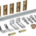 National Hardware N343-723 Complete Double Bifold Door Hardware Set 48 in White Surface Mount for 7/8 in to 1-3/8 in Thick Doors Indoor Use Four-Way Adjustable Easy Installation