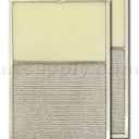 Aluminum Range Hood Filter with Light Lens - 11" X 17" X 1/2" (Lens Size 6-3/4" X 11") Pull Tab, Center, Short Side