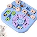 Interactive Cat Puzzle Toy & Treat Dispenser - Maze Slow Feeder for Small, Medium & Large Cats, Enrichment Toy for IQ Training, Reduces Bloating & Prevents Gulping (Light Blue)